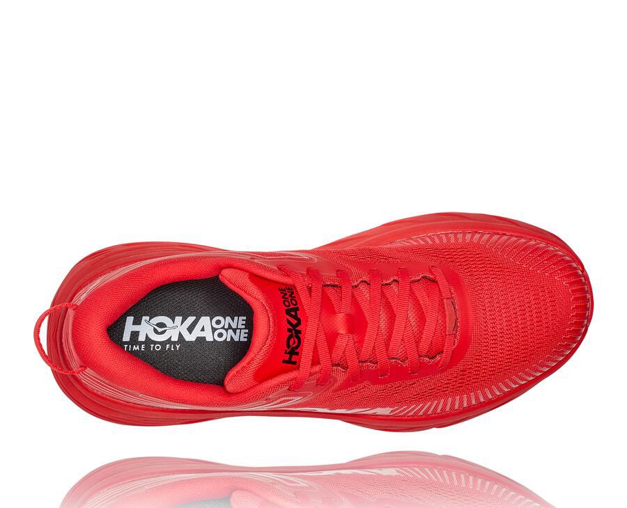 Running Shoes Mens - Hoka One One Bondi 7 - Red - UTVNZEY-62